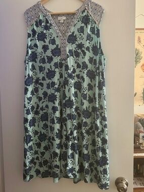 J. Jill Floral Shift Dress XL Petite – Soft Rayon Stretch – Excellent Condition